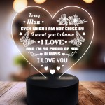 To My Man Gifts from Her 3D Illusion Lamp I Love You