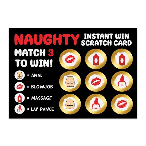 Naughty Scratch Card Valentines Day Anniversary Gift For Him