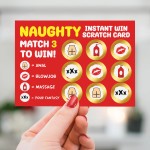 Naughty Gift for Him Scratch Card Valentines Day Gift Boyfriend