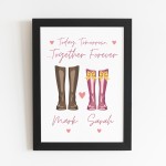 PERSONALISED Valentines Gift For Him Her Welly Boot Couple Gift