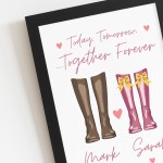 PERSONALISED Valentines Gift For Him Her Welly Boot Couple Gift