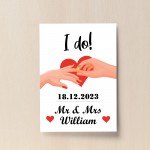 Personalised I Do Gifts Wedding Day Gift For Couple Print