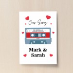 PERSONALISED Our Song Print Anniversary Present First Dance