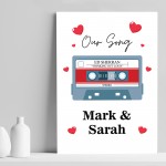 PERSONALISED Our Song Print Anniversary Present First Dance