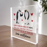 Valentines Gift For Couple Penguin Gift for Her Him PERSONALISED