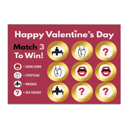 Valentines Day Naughty Scratch Card Rude Gift for Him Her