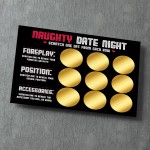 Naughty Date Night Scratch Card For Couples Valentines Boyfriend