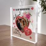 Personalised Gift For Valentines Day For Girlfriend Photo Plaque