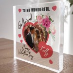 Personalised Gift For Valentines Day For Girlfriend Photo Plaque