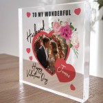 Personalised Gift For Valentines Day For Husband Photo Plaque