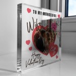 Personalised Gift For Valentines Day For Wife Photo Plaque Gift