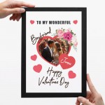 Valentines Day Gift For Boyfriend Personalised Frame With Photo