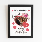 Valentines Day Gift For Boyfriend Personalised Frame With Photo