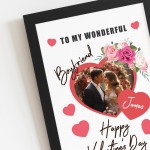 Valentines Day Gift For Boyfriend Personalised Frame With Photo