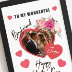 Valentines Day Gift For Boyfriend Personalised Frame With Photo