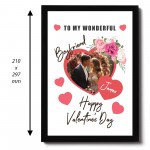 Valentines Day Gift For Boyfriend Personalised Frame With Photo