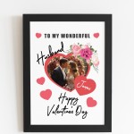 Valentines Day Gift For Husband Personalised Framed Photo Print