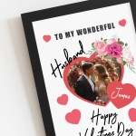 Valentines Day Gift For Husband Personalised Framed Photo Print