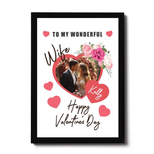 Valentines Day Gift For Wife Personalised Framed Print