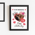 Valentines Day Gift For Wife Personalised Framed Print