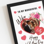 Valentines Day Gift For Wife Personalised Framed Print