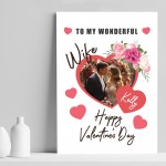 Valentines Day Gift For Wife Personalised Print With Photo Wife