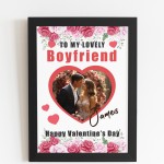 Valentines Day Gift For Boyfriend Personalised Framed Print