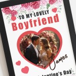 Valentines Day Gift For Boyfriend Personalised Framed Print