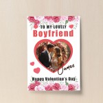 Valentines Day Gift For Boyfriend Personalised Print With Photo