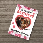 Valentines Day Gift For Boyfriend Personalised Print With Photo