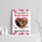 Valentines Day Gift For Boyfriend Personalised Print With Photo