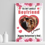 Valentines Day Gift For Boyfriend Personalised Print With Photo