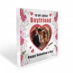 Personalised Gift For Valentines Day For Boyfriend Photo Plaque