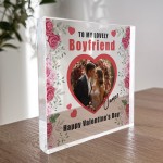 Personalised Gift For Valentines Day For Boyfriend Photo Plaque