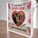 Personalised Gift For Valentines Day For Boyfriend Photo Plaque