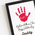 Valentines Day Gift For Daddy From Baby Framed Print Valentines