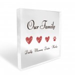 Personalised Our Family Plaque Gift For Family Friendship Gift