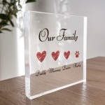 Personalised Our Family Plaque Gift For Family Friendship Gift