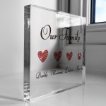 Personalised Our Family Plaque Gift For Family Friendship Gift