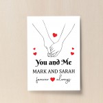 Valentines Gifts For Him Her Boyfriend Girlfriend Hands Print