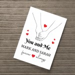 Valentines Gifts For Him Her Boyfriend Girlfriend Hands Print