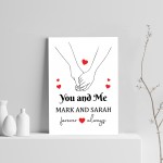 Valentines Gifts For Him Her Boyfriend Girlfriend Hands Print