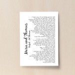 Wedding Anniversary Gifts Personalised Wedding Song Print Gift