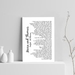 Wedding Anniversary Gifts Personalised Wedding Song Print Gift