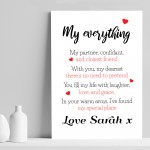 Personalised Valentines Gift For Couples Poem Gift For Him Her