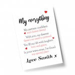 Personalised Valentines Gift For Couples Poem Gift For Him Her