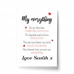 Personalised Valentines Anniversary Gift For Him Her Wife Gifts