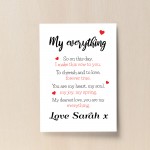 Personalised Valentines Anniversary Gift For Him Her Wife Gifts