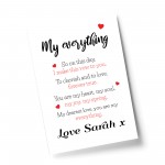 Personalised Valentines Anniversary Gift For Him Her Wife Gifts