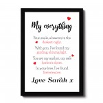 Personalised Gift For Husband Wife Framed Print Anniversary